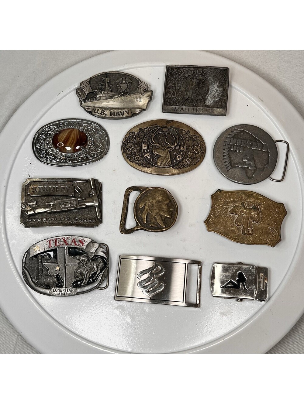 Vintage Belt Buckles -Lot Of 11 - Very Nice!